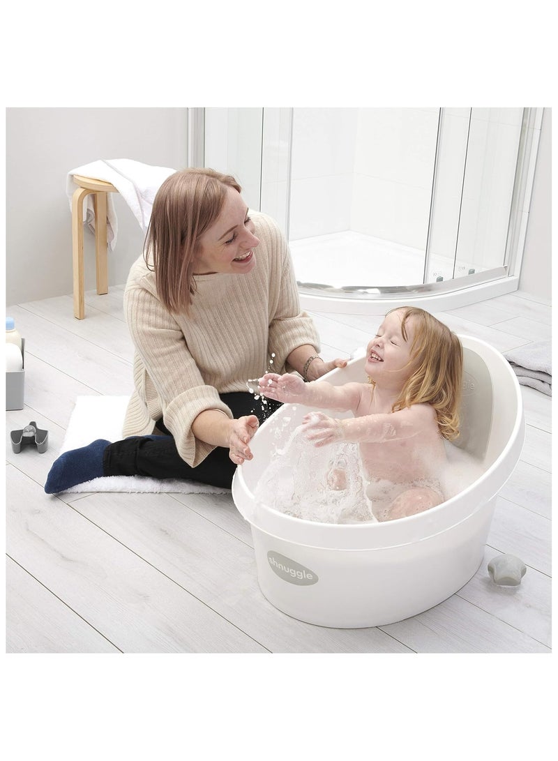 Shnuggle حوض استحمام للأطفال الصغار | حوض كبير للأطفال الأكبر سناً | دعم مقعد حوض الاستحمام للأطفال | يناسب في الدش وحوض الاستحمام للبالغين - Image 4