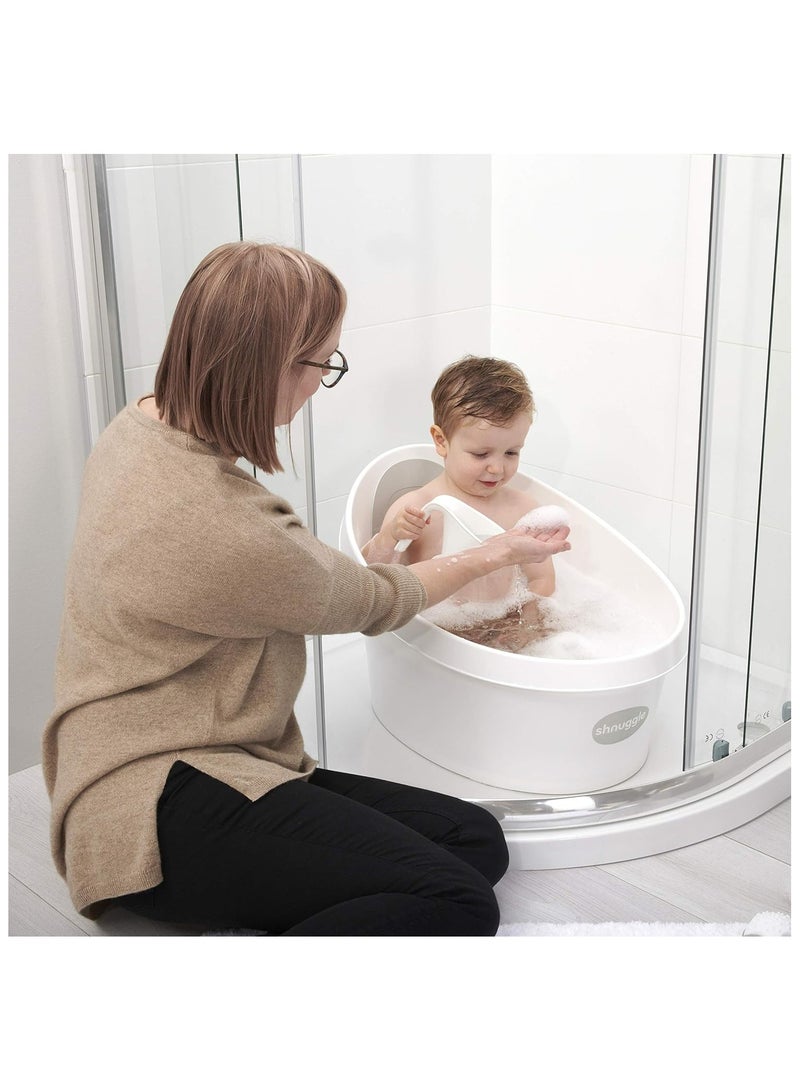 Shnuggle حوض استحمام للأطفال الصغار | حوض كبير للأطفال الأكبر سناً | دعم مقعد حوض الاستحمام للأطفال | يناسب في الدش وحوض الاستحمام للبالغين - Image 5