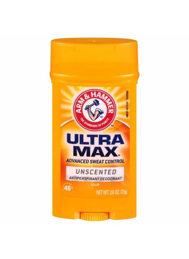 ARM & HAMMER ULTRAMAX Anti-Perspirant Deodorant Invisible Solid Unscented 2.60 oz (Pack of 10)