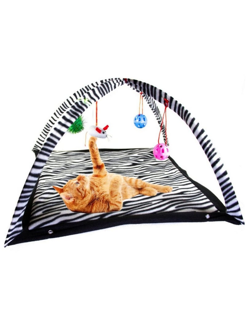 الحيوانات الأليفة القط السرير لعب القط خيمة لعبة المحمول لعبة القط السرير مفرش بطانية الحيوانات الأليفة الأثاث القط البيت الكرة - Image 1