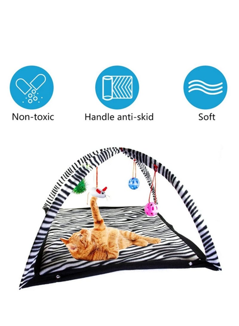 الحيوانات الأليفة القط السرير لعب القط خيمة لعبة المحمول لعبة القط السرير مفرش بطانية الحيوانات الأليفة الأثاث القط البيت الكرة - Image 3
