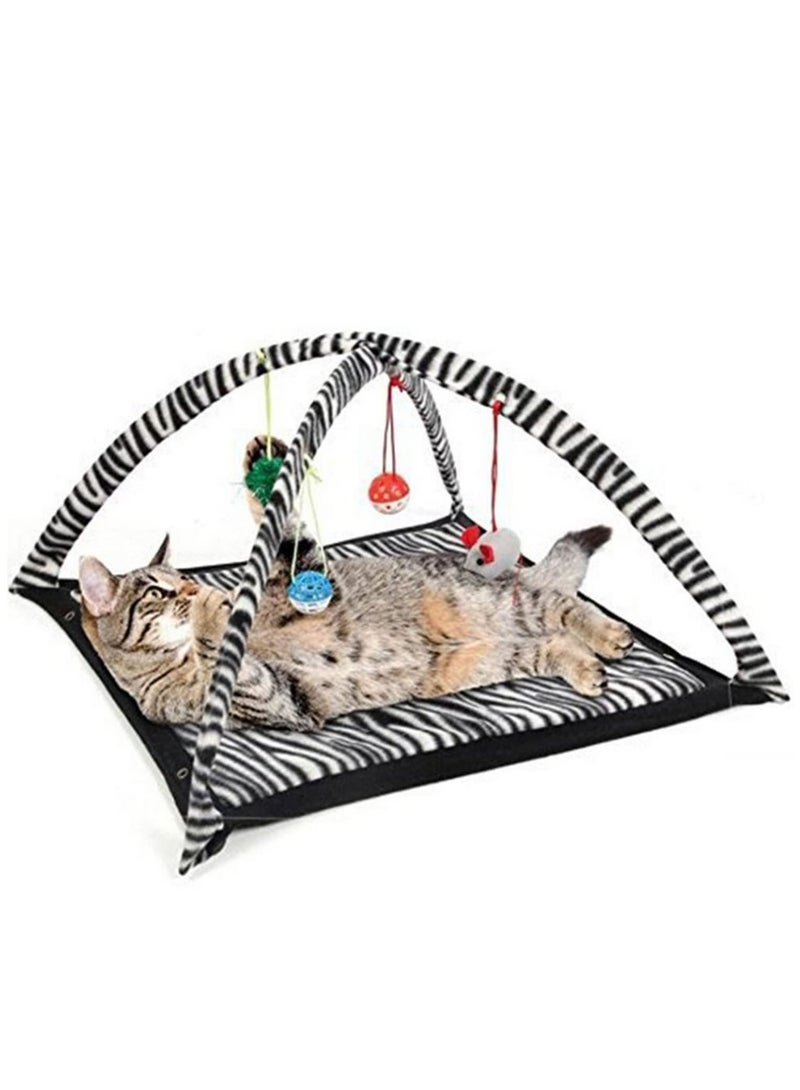 الحيوانات الأليفة القط السرير لعب القط خيمة لعبة المحمول لعبة القط السرير مفرش بطانية الحيوانات الأليفة الأثاث القط البيت الكرة - Image 2