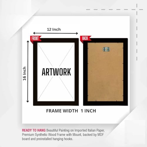DEKORSTATION Set of 3 Modern Art Wall Decor Paintings with Frame for Home Decoration Painting for Living Room Bedroom Office Wall Décor DS42 (12 x 16 Inch) - Image 4