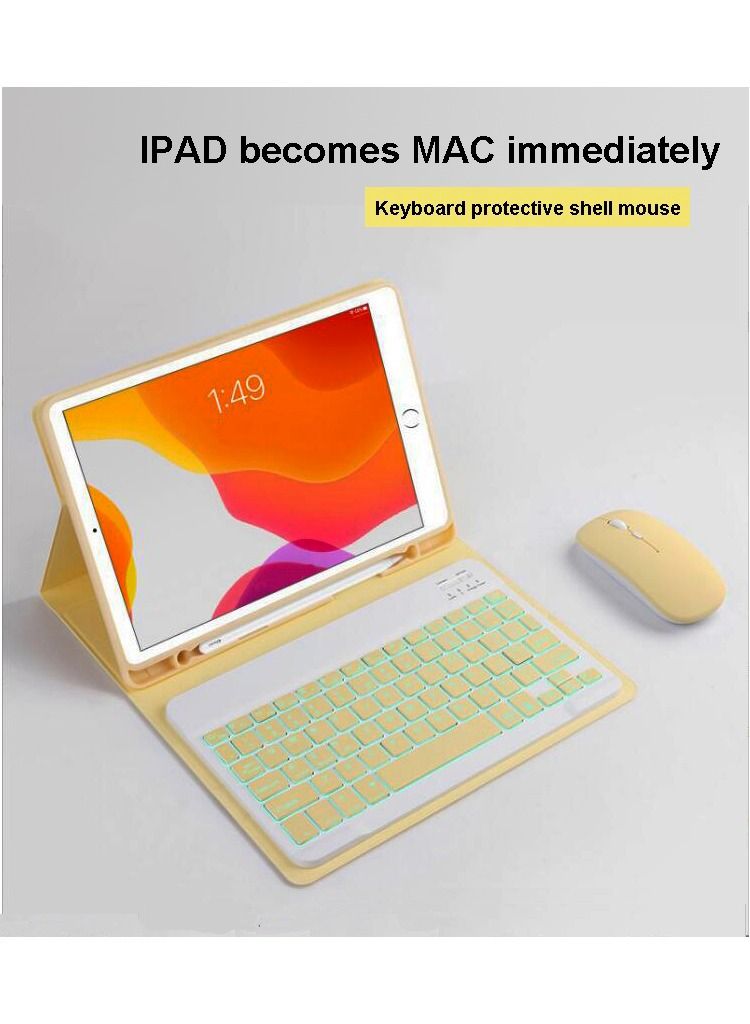 NIBEMINENT Tablet PC case for iPad with wireless bluetooth keyboard and mouse  - Image 1