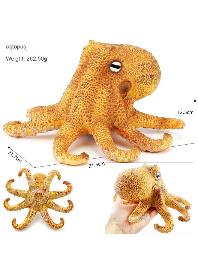 NIBEMINENT Realistic Ocean Animal Toys - Pufferfish, Octopus, Shrimp, Starfish, Crab, and More