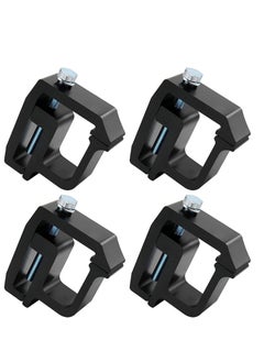 KASTWAVE 4 PCS Mounting Clamps Ladder Rack Clamps Truck Cap Topper Camper Shell, for CHEVY Silverado Sierra 1500/2500/3500; DODGE, Ram 1500/2500/3500, F150 F250, MITSUBISHI, TOYOTA(Black)  - Image 1