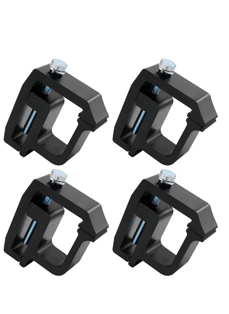 KASTWAVE 4 PCS Mounting Clamps Ladder Rack Clamps Truck Cap Topper Camper Shell, for CHEVY Silverado Sierra 1500/2500/3500; DODGE, Ram 1500/2500/3500, F150 F250, MITSUBISHI, TOYOTA(Black)  - Image 1