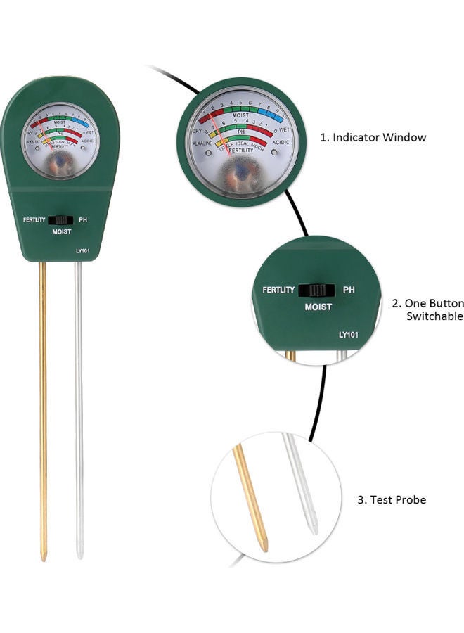 NIBEMINENT Soil PH Meter for Plants Green  - Image 3