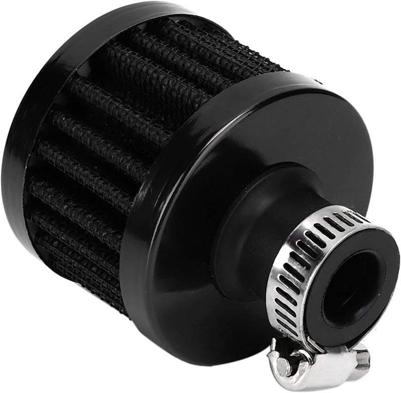 أكوزون فلتر هواء، Akozon 13mm 0.5inch فلتر هواء صغير مدخل تهوية تنفس علبة المرافق ملحق سيارة عالمي (أسود) خفيف الوزن ومتين في نفس الوقت - Image 1