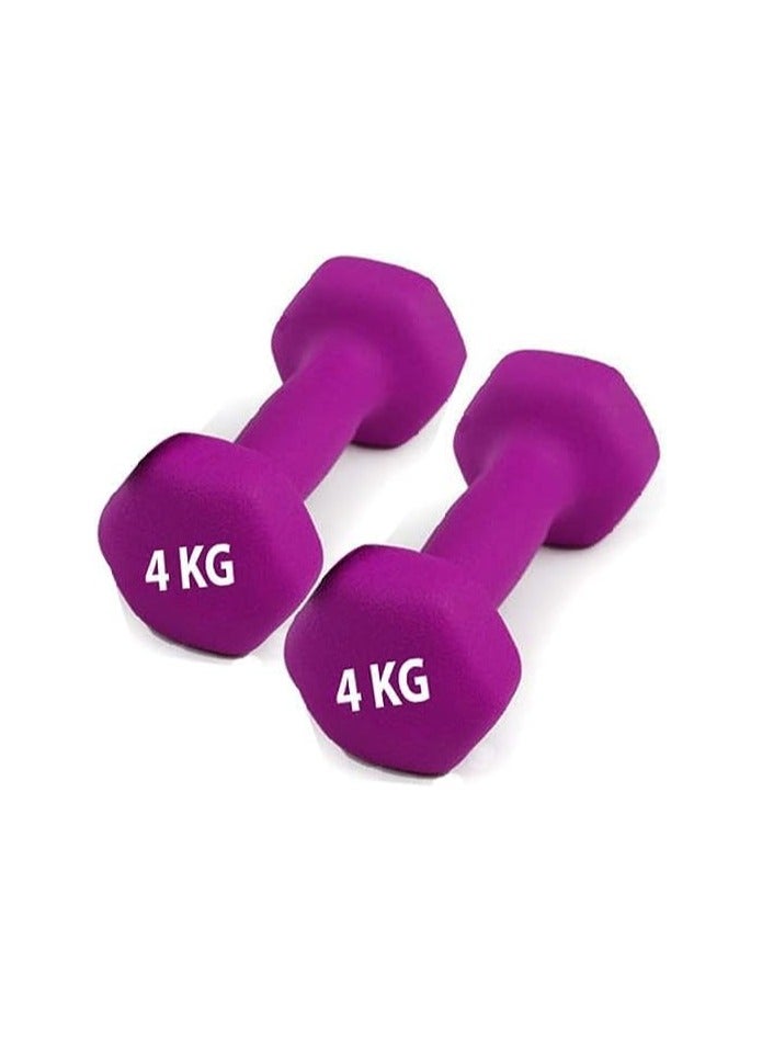 BJM 2-Piece Dumbbell Vinyl 4kg set - Image 2