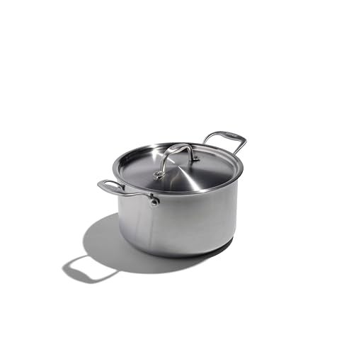 Heritage Steel x Eater 5 Quart Sauce Pot with Lid | Made in USA | 5-Ply Fully Clad Stainless Steel Pan | Stay Cool Handle Design | Induction Capable & Non-Toxic Cookware - Image 1