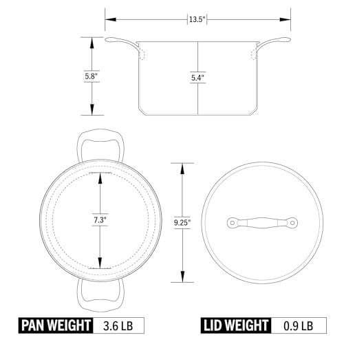 Heritage Steel x Eater 5 Quart Sauce Pot with Lid | Made in USA | 5-Ply Fully Clad Stainless Steel Pan | Stay Cool Handle Design | Induction Capable & Non-Toxic Cookware - Image 3