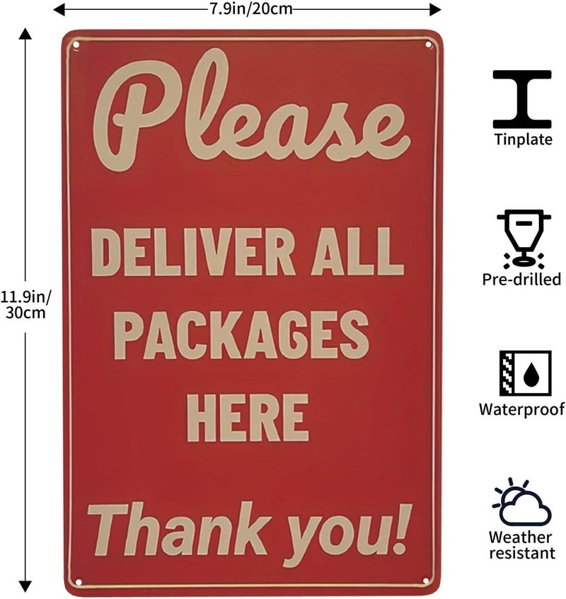 JACKGOLD Customer Pick Up Sign - Quick Install Metal Tin Safety Sign,UV-Resistant, Waterproof, 12” X 8” Customer Pick Up Here Signs for Business Office Home Cafe Man Cave Bar Club Restaurant Hotel - Image 2