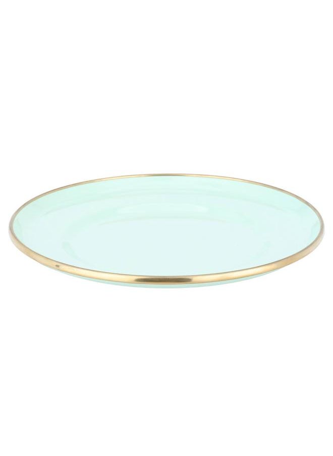 Alsaif Steel Serving Plate 20 Cm Round Light Green  - Image 1