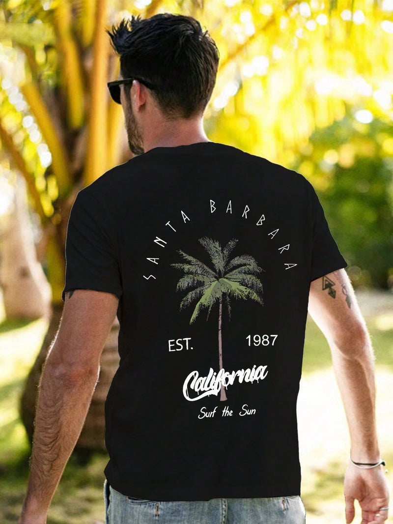 Short-Sleeved T-Shirt Men'S Korean Style Ins Style Student Casual Top Summer All-Match Half-Sleeved Hip-Hop Round - Image 3