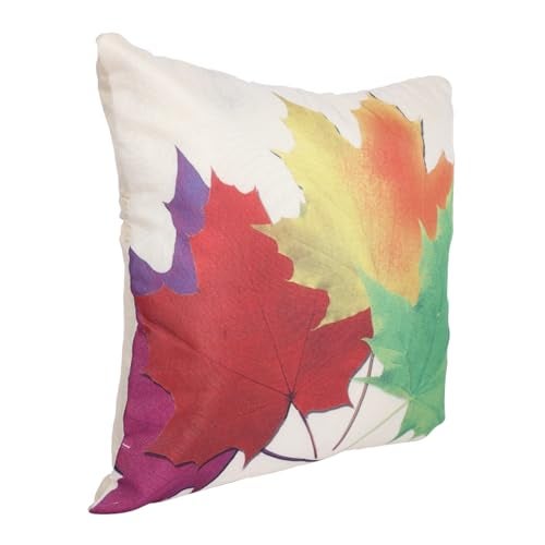 ROMEE Designer Floral Printed Cushion Covers 16 inch x 16 inch Set of 5 | Decorative Square Jute Throw Pillow/Cushion Cover for Living Room, Sofa, Couch, Bedroom (White) - Image 3