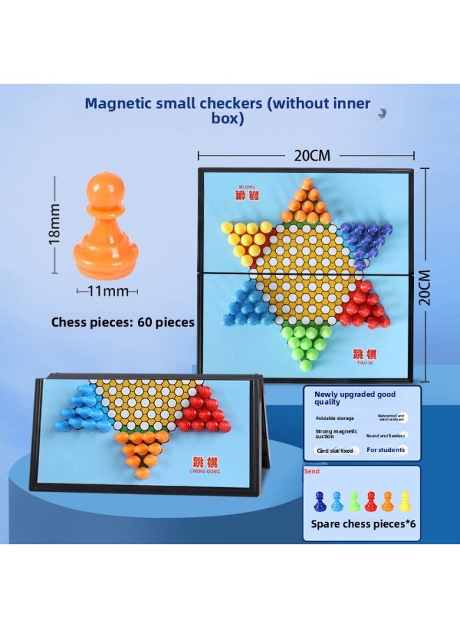 Checkers Magnetic Suction Medium Checkers Children Magnetic Folding Chessboard Suit Primary School Students Checkers Adult Parent-child Factory Foreign Trade