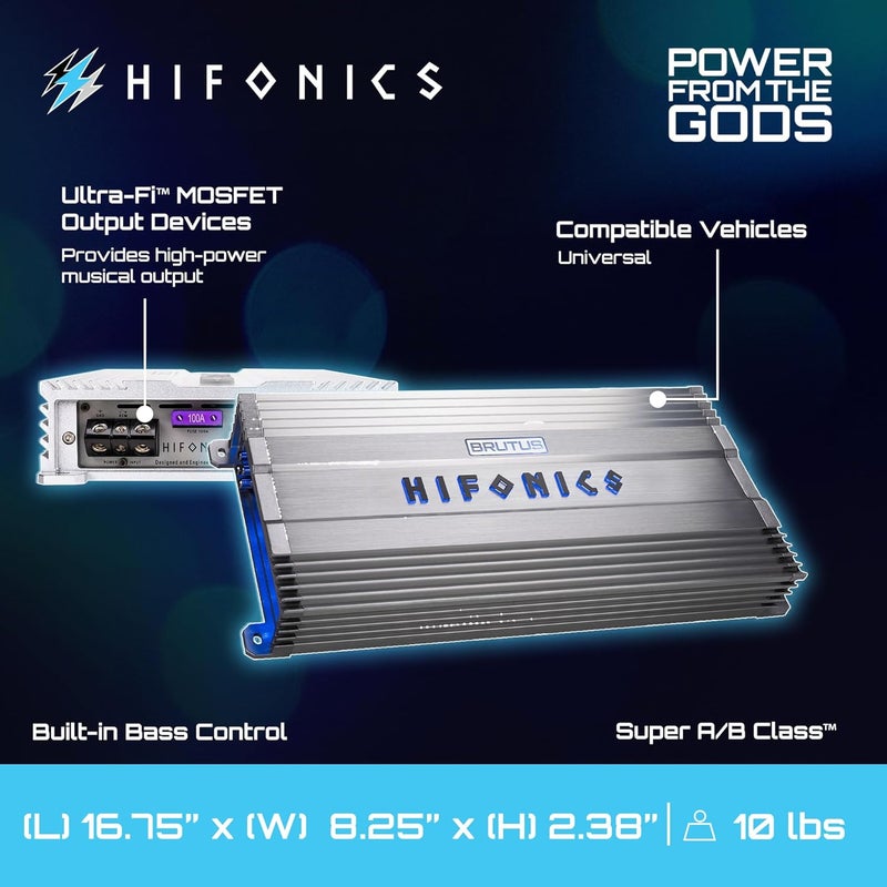 Hifonics Brutus BG-1600.4 1600 Watt Four Channel Amplifier - Image 4