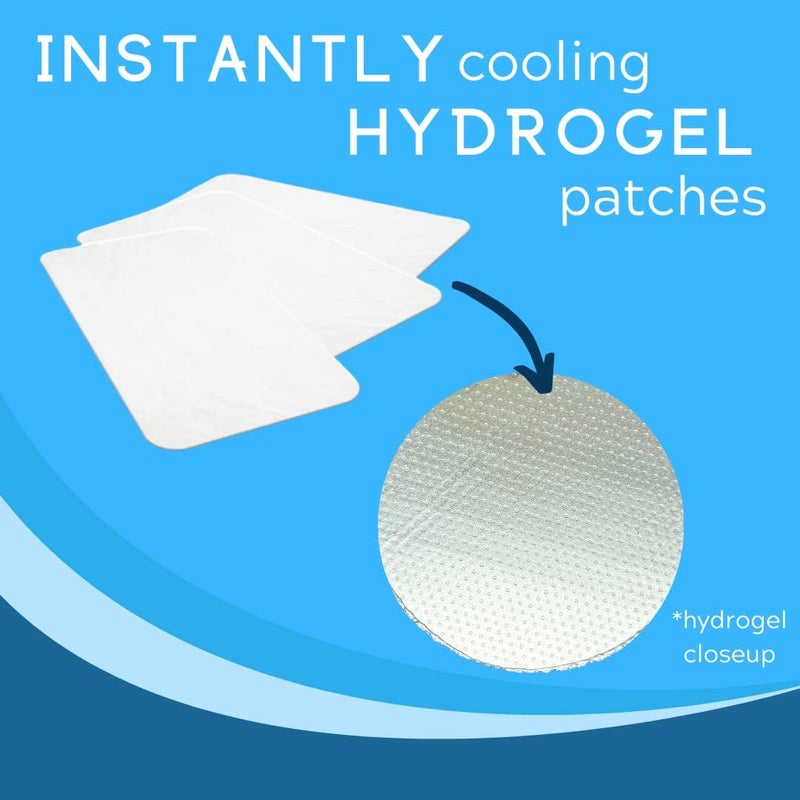 Medagel Migraine Relief Patch Cooling Patches for Migraine Fever Hormone Headaches Mess OdorFree Hydrogel Cooling Made in The USA 1 Pack 4 x Patches White - Image 4