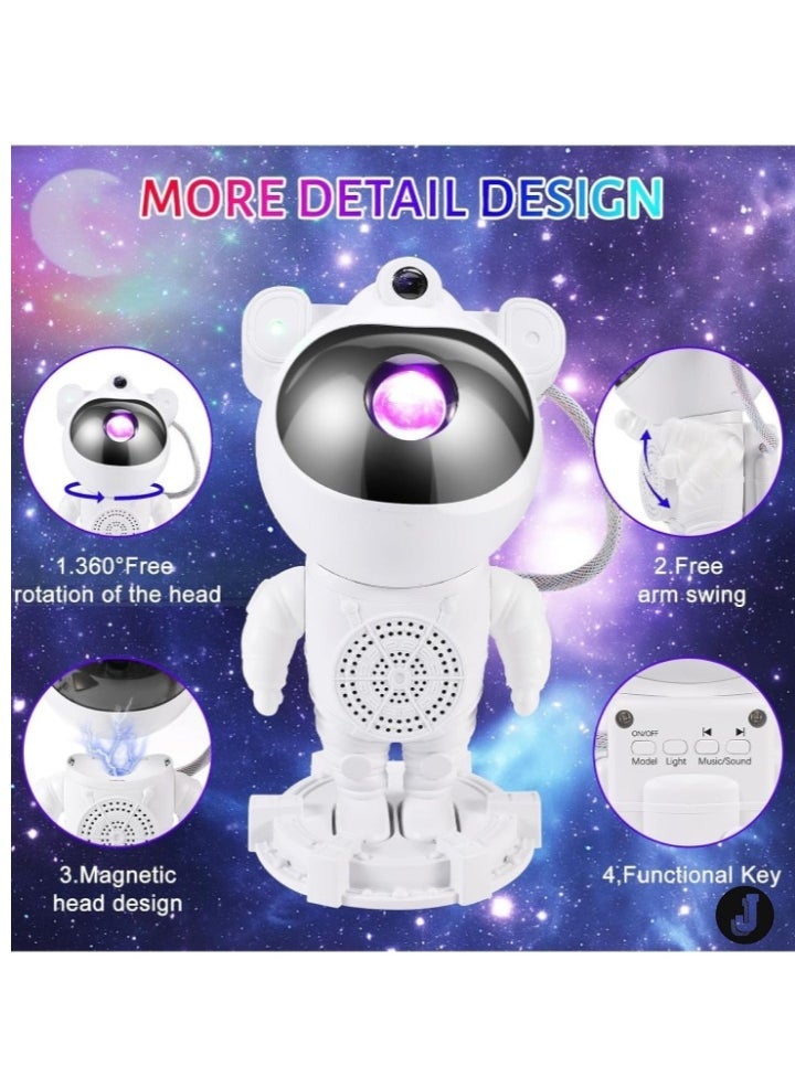 JAJEEK "NEW Star Night Lamp Galaxy Projector – LED Robot Spaceman Design for Kids' Bedroom Ceiling Decoration" - Image 4