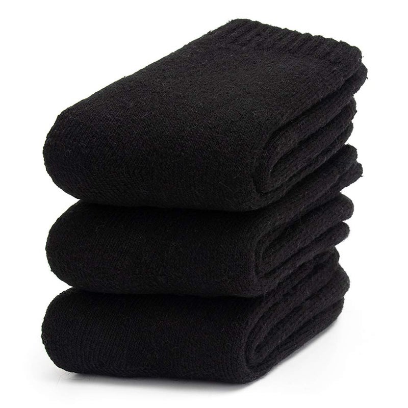 Yoicy Mens Heavy Thick Wool Socks - Soft Warm Comfort Winter Crew Socks (Pack of 3/5),Multicolor,One Size 7-12 - Image 2