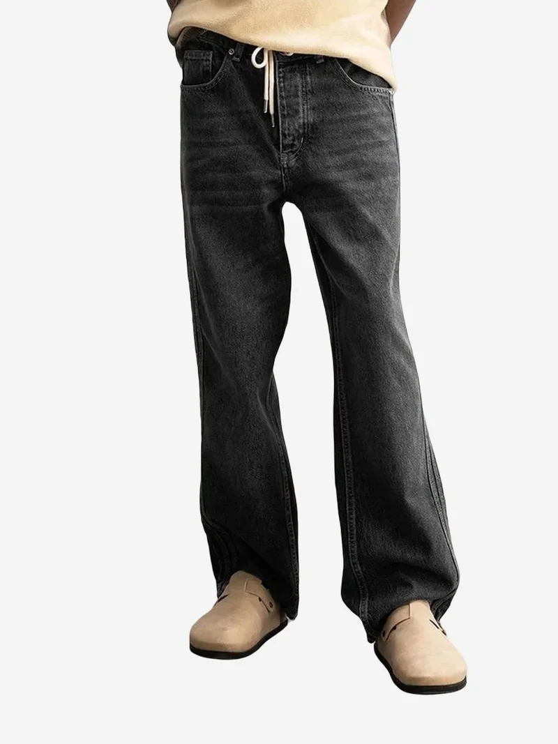 Giesto GIESTO Regular Fit Denim Pants with Stripes