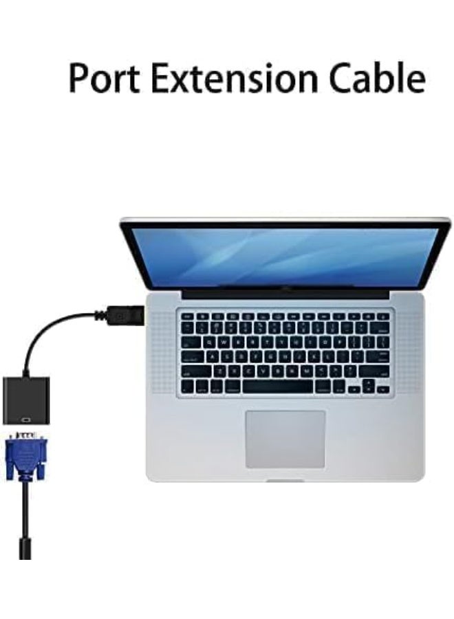 JAJEEK DP to VGA Converter, DisplayPort to VGA Adapter, DP To VGA Male to Female Adapter for DP Port Devices,Computer and Older Generation PC, Black - Image 5
