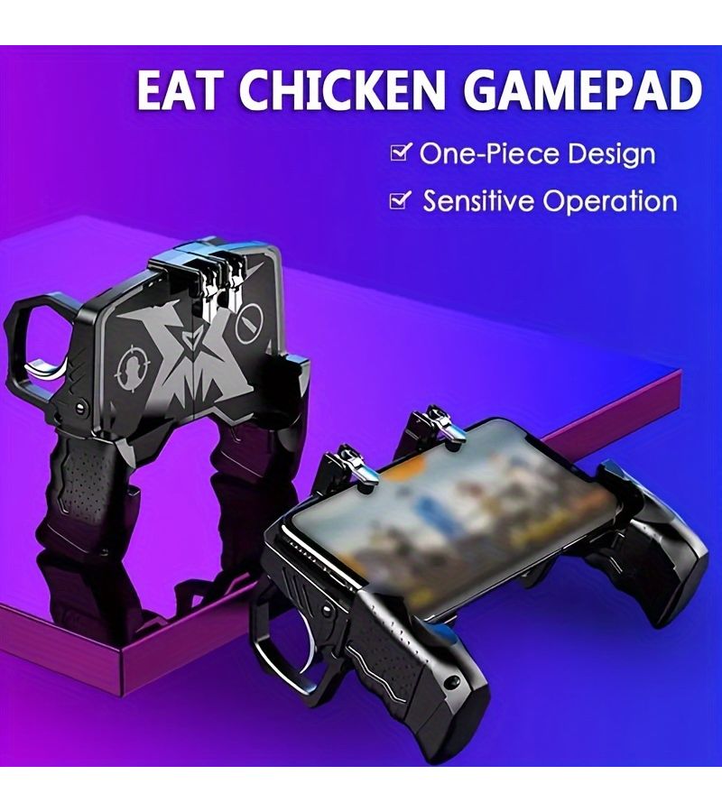 Black Ergonomic Phone Grip Wireless Mobile Game Controller with Trigger for PUBG - Image 1