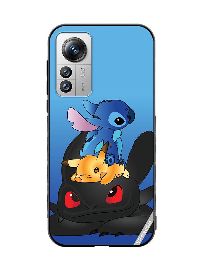 VR CREATIVE Protective Case Cover For Xiaomi 12 Pro Cartoon Mix Design Multicolour - Image 1