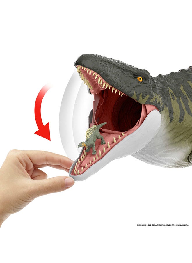 JURASSIC WORLD Mattel Rebirth Super Colossal Mosasaurus Action Figure, Dinosaur Toy With 2 Attack Actions, Movie-Accurate & Posable  - Image 3