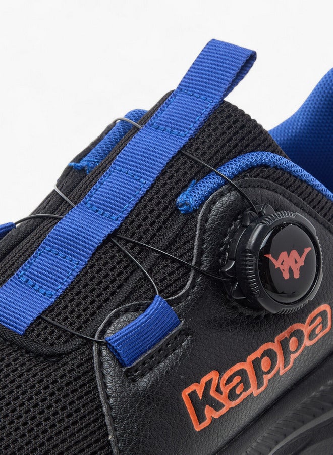 Kappa Boys' Logo Detail Sports Shoes with Rotating Buckle Closure  - Image 4