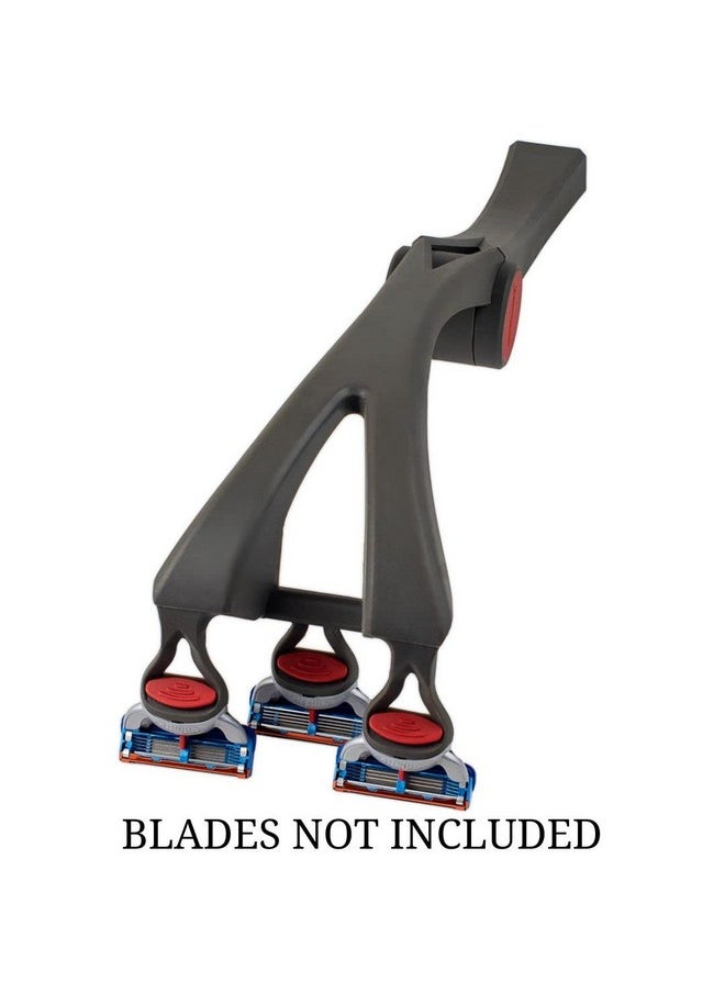 Backrover Back Shaver For Men ; Razor Extension Handle For 3 5Blade Cartridges To Shave Your Back ; Fits Gillette Fusion Proglide Skinguard Proshield & Schick Hydro Connect ; No More Dull Blades