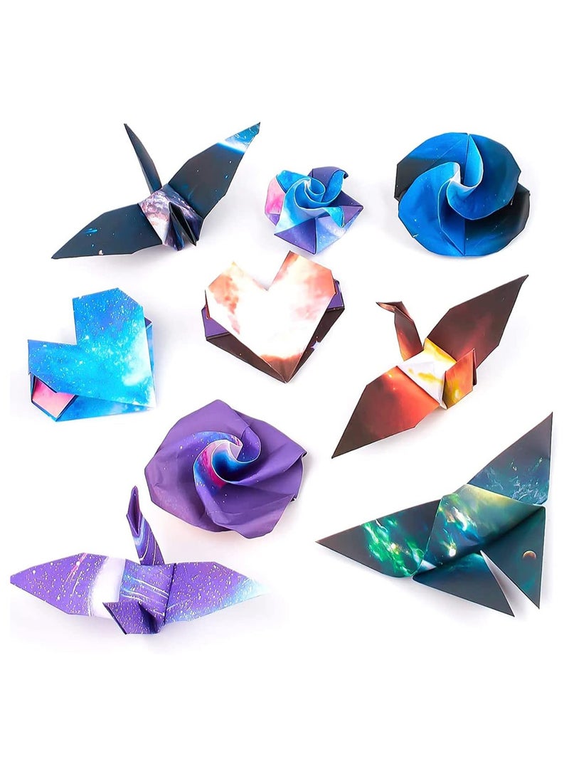 SYOSI 150 Sheets Origami Paper Colored Double Sided Printed Scrapbook Paper Square Galaxy Outer Space Starry Easy Folding Kindergarten Handmade Art Craft Star Paper 7.87x7.87 inch - Image 5