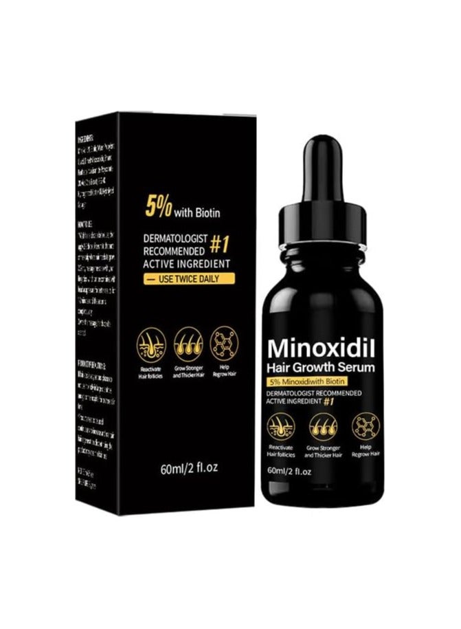 EELHOE 5% Minoxidil Hair Growth Serum for Men With Biotin&Panthenol, Men Beard Growth with Biotin and Minoxidil Extract Serum for Hair Loss, Thinning and Faster Regrowth Treatment - Image 1
