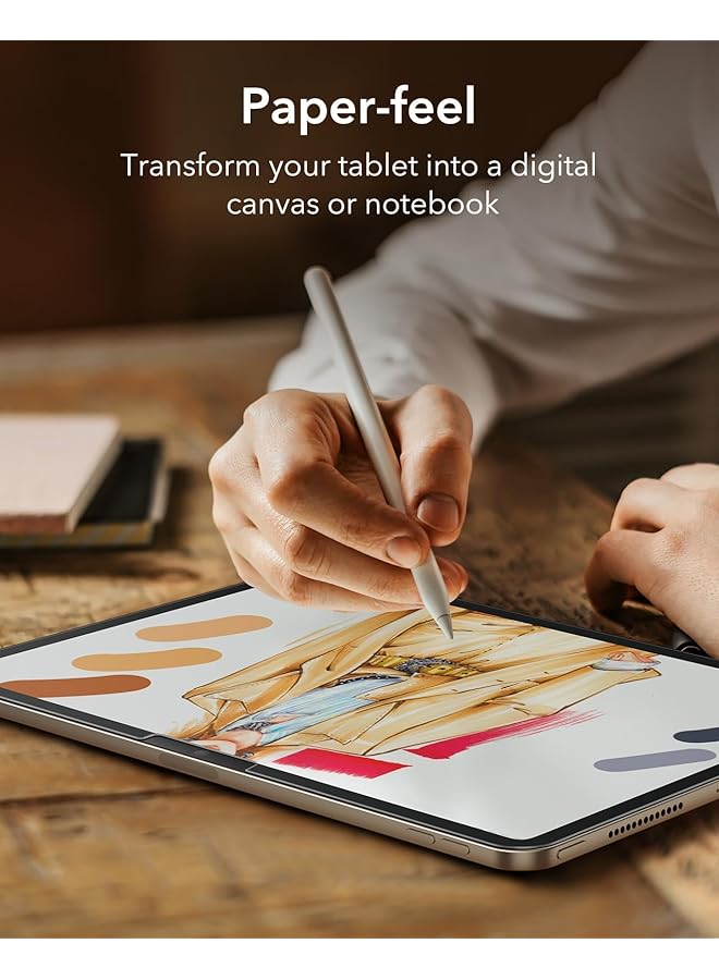 إيروريكس قطعتان من واقي الشاشة المصنوع من الورق لجهاز iPad Pro مقاس 11 بوصة M4 2024 للكتابة والرسم مثل الورق والحماية من الخدوش مع صينية تطبيق سهلة ورقيقة وسريعة الاستجابة وسهلة التركيب - Image 5