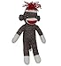 Plushland Adorable Sock Monkey 8 Inches Tall Soft Realistic Plush Knitted Stuffed Animal Toy Gift for Kids Babies Teens Girls and Boys Brown poseable - Image 2