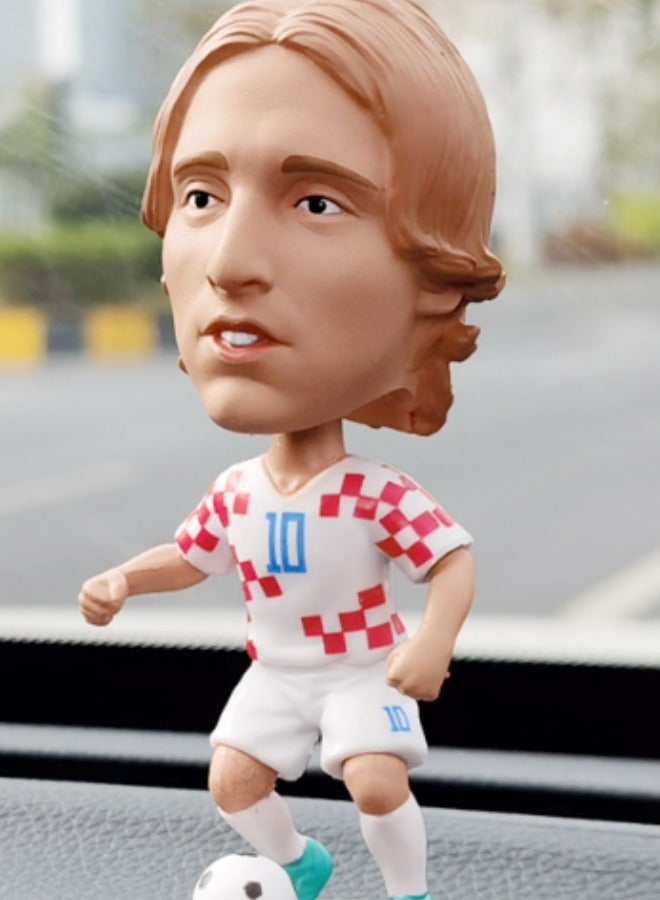 EBMINI Creative Shaking Head Football Star Doll Car Ornament 