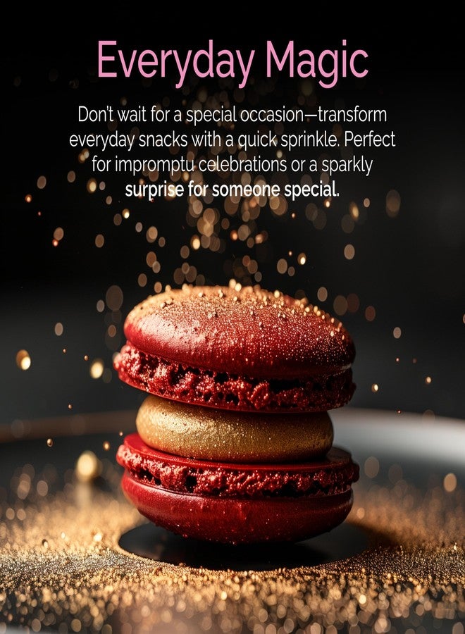 Cake Craft Edible Decorating Dust - Gold, Silver & Rose Gold | Edible Glitter for Cakes, Cupcakes, Cocktails & More | Food-Safe | 100% Edible | 3-Pack - Image 5