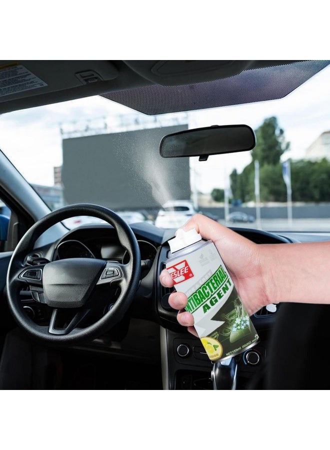 VESLEE Antibacterial Deodorizing Spray 150ml x2 Car Air Freshener Odor Eliminator Interior Cleaner AC Vent Cabin Seat Fabric Lemon Scent Self Spray Lock Aerosol Removes Smoke Bacteria Mold Pet Smell For Car Home Office Wardrobe Use - Image 5