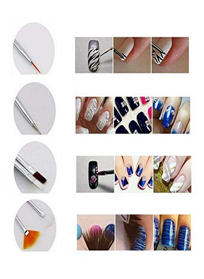 DELAYNOMORE77 15pcs Rose-red Nail Art Brushes Set, Nail Art Design Tools, Nail Dotting Tools, Nail Dust Brush, Striping Nail Art Brushes for Long Lines, Nail Drawing Pen For Nail Design - Image 3