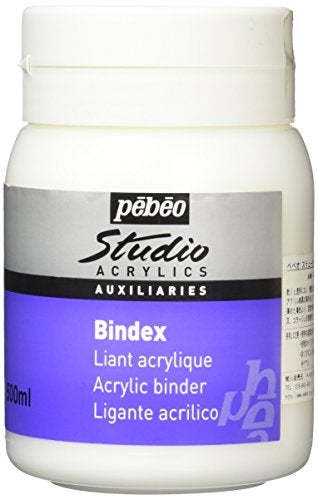 Pebeo Studio Acrylics Auxiliaries, Bindex Acrylic Binder, 500 ml - Image 1