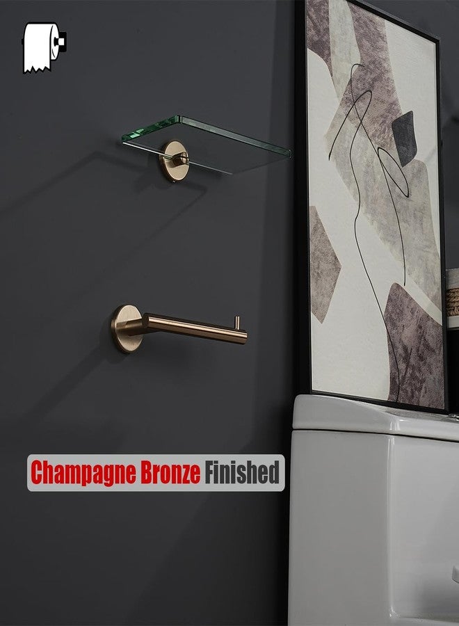 JQK Champagne Bronze Toilet Paper Holder, 5 Inch Tissue Paper Dispenser for Bathroom, 304 Stainless Steel Thick 0.8mm Wall Mount, TPH100-CB - Image 5