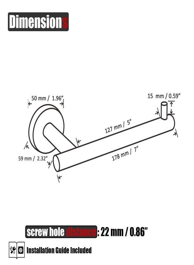 JQK Champagne Bronze Toilet Paper Holder, 5 Inch Tissue Paper Dispenser for Bathroom, 304 Stainless Steel Thick 0.8mm Wall Mount, TPH100-CB - Image 2