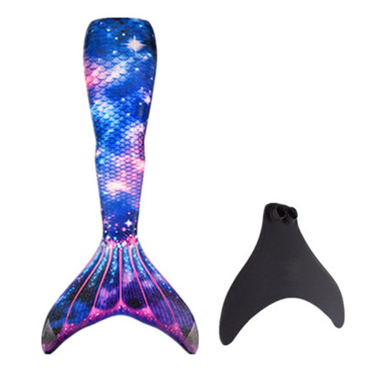 general Kids and Adult Mermaid Tail Swimming Costume Polyester Print Design - Image 1