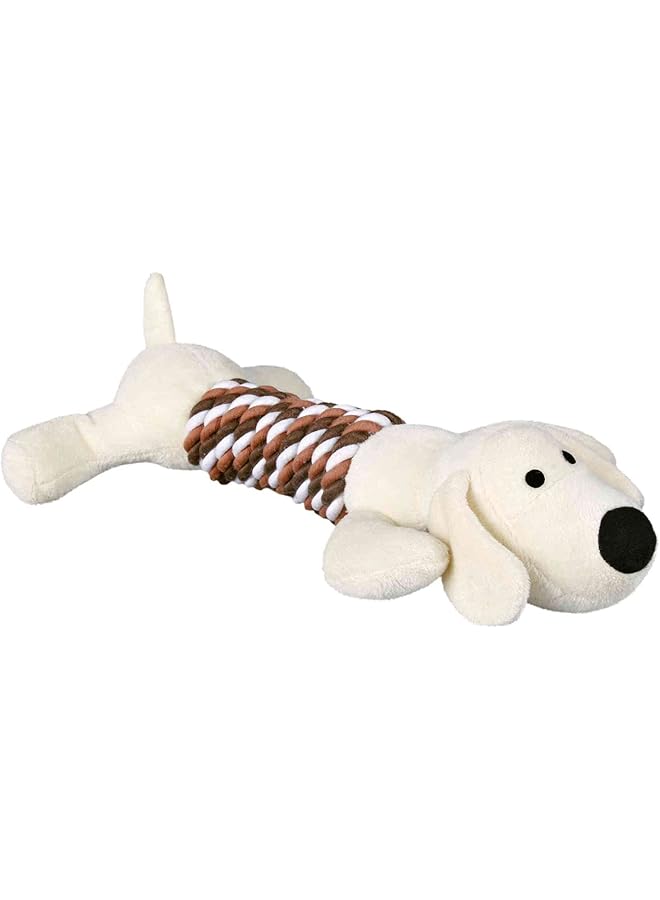 Trixie Squeaky Plush Rope Dog Toy - Image 1