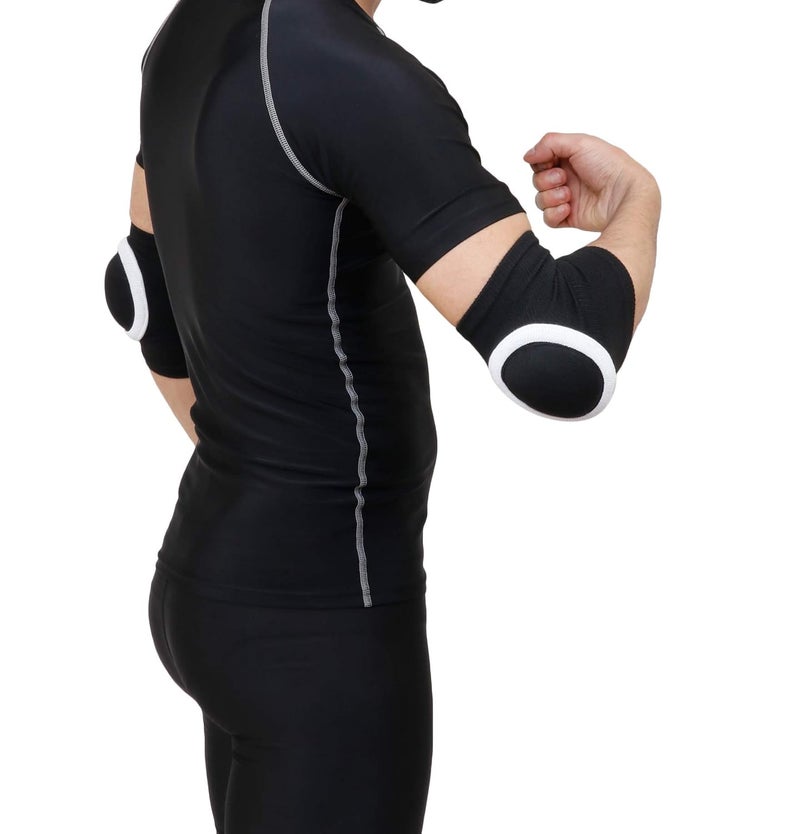 WMX Dancing/Skating/Cycling/Guard Protector Knee & Elbow Pads in Moulded Shape (Kids, NEON & WHITE COMBO) - Image 4