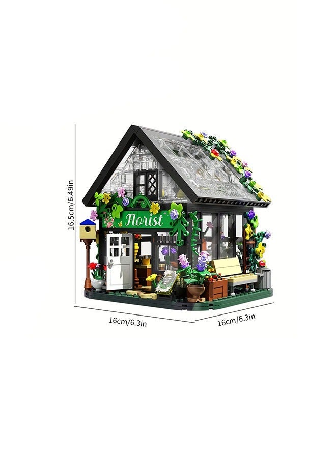 زهرة البيت مجموعة البناء مع أضواء LED ، متوافق مع مجموعة النباتات ممتلئ الجسم ، ولعب اطفال الإبداعية ، منزل ، هدية الإبداعية للأصدقاء والفتيات - Image 3