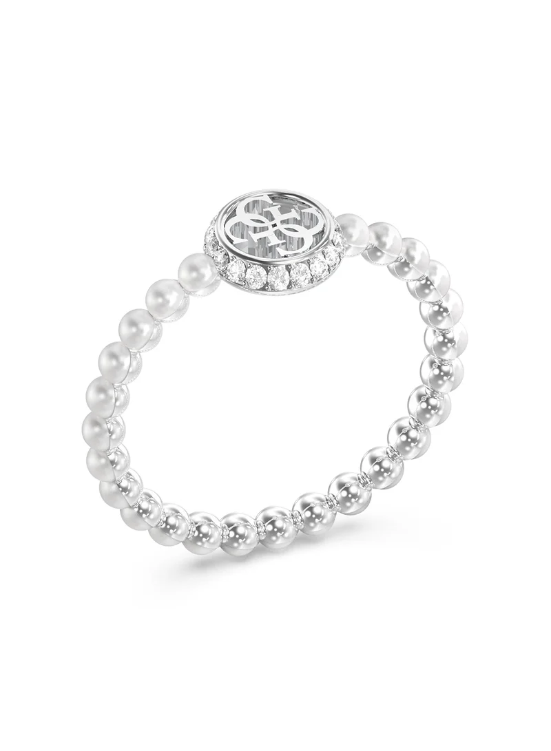 GUESS Tiny Pearly Logo Ring