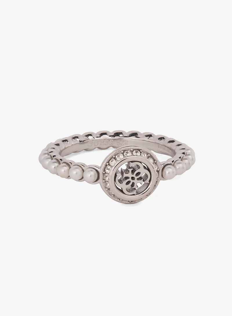GUESS Tiny Pearly Logo Ring