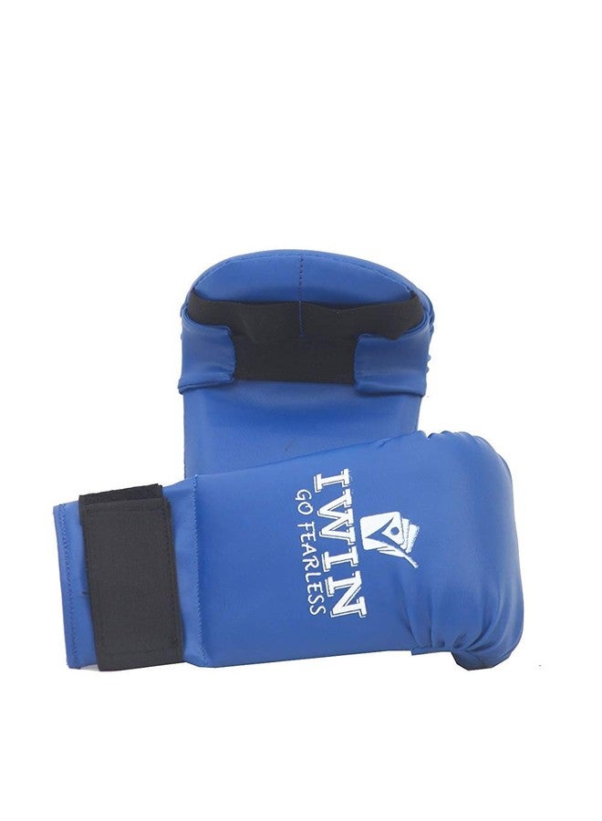 IWIN IW-111 PVC Karate Gloves (Blue), L - Image 1